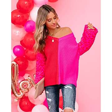 Chic ANCAPELION Women’s V Neck Sweater Pullover