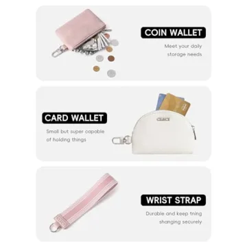 CLUCI Keychain Wallet Stylish Dual Pouch for Women