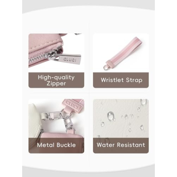 CLUCI Keychain Wallet Stylish Dual Pouch for Women