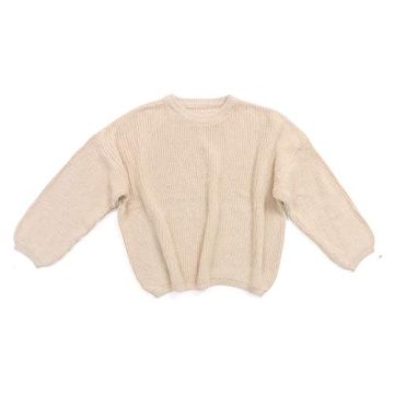 Cute Baby Knit Sweater for Toddlers - Unisex Comfort in Beige