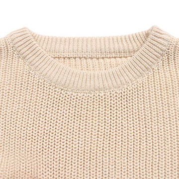 Cute Baby Knit Sweater for Toddlers - Unisex Comfort in Beige