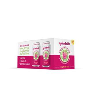Spindrift Sparkling Water, Raspberry Lime - 8 Count Enjoy Refreshment with Real Fruit Juice!
