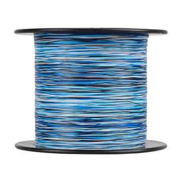 SpiderWire Stealth® Superline, Blue Camo, 50lb | 22.6kg, 3000yd | 2743m Braided Fishing Line, Suitable for Saltwater and Freshwater Environments