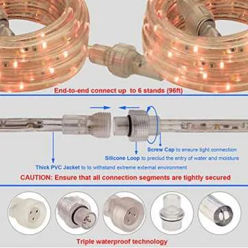 Areful 16ft LED Rope Lights for Indoor Outdoor Use