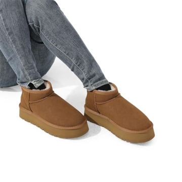 DREAM PAIRS Women's Snow Boots Warm Slip-On Winter Boots