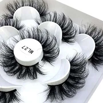 AMSDSCN 5 Pairs 25mm 3D Mink Lashes - Bold & Beautiful