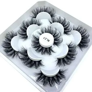 AMSDSCN 5 Pairs 25mm 3D Mink Lashes - Bold & Beautiful