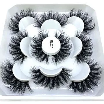 AMSDSCN 5 Pairs 25mm 3D Mink Lashes - Bold & Beautiful