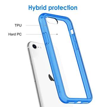 JETech Clear Case for iPhone SE 3/2, 8, and 7 - Shockproof