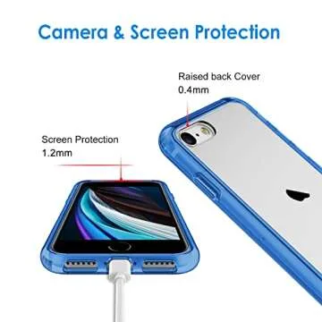 JETech Clear Case for iPhone SE 3/2, 8, and 7 - Shockproof