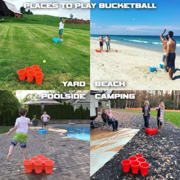 BucketBall | Beach Edition Starter Pack | Ultimate Beach, Pool, Yard, Camping, Tailgate, BBQ, Lawn, ...