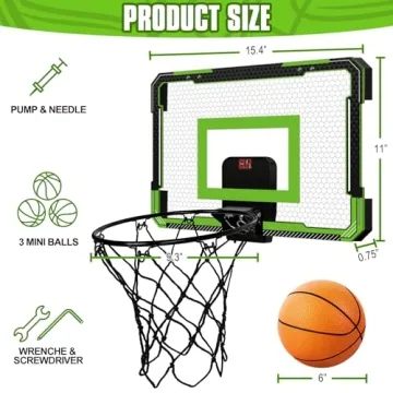 Xucutu Mini Basketball Hoop for Door - Fun Indoor Game