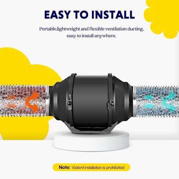 iPower GLDUCT4X8CX2 Non-Insulated Flex Air Aluminum Ducting Dryer Vent Hose for HVAC Ventilation, 4 Clamps included, white