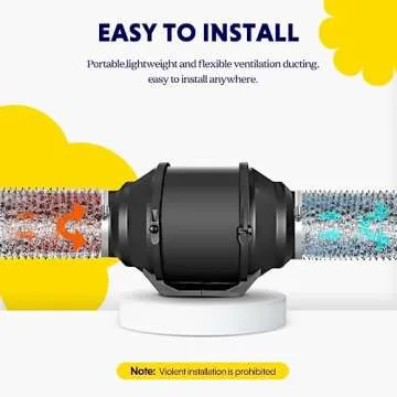 iPower GLDUCT4X8CX2 Non-Insulated Flex Air Aluminum Ducting Dryer Vent Hose for HVAC Ventilation, 4 Clamps included, white