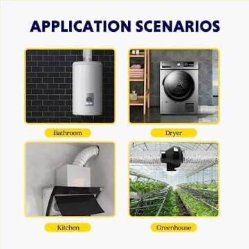 iPower GLDUCT4X8CX2 Non-Insulated Flex Air Aluminum Ducting Dryer Vent Hose for HVAC Ventilation, 4 Clamps included, white