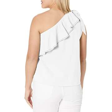 Stylish SheIn Women's Casual Sleeveless Tie Knot Blouse Top - White S