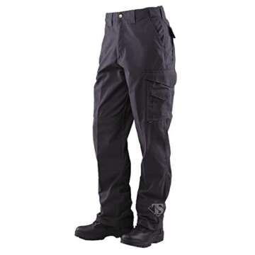 Tru-Spec Men's 24-7 Series Original Tactical Pant - Reliable Pants for Men - Ideal for Hiking, Camping, EMT, and Tactical Use - 65% Polyester, 35% Cotton - Black - 34W x 30L