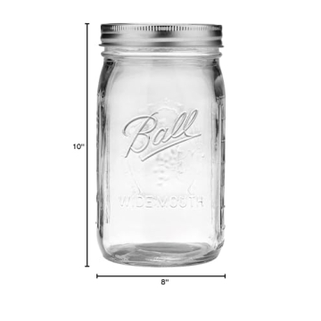 Ball Wide Mouth Quart Mason Jars with Lids & Bands