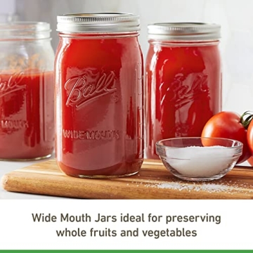 Ball Wide Mouth Quart Mason Jars with Lids & Bands