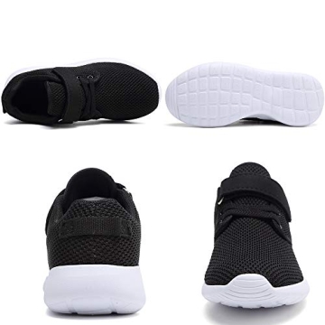 TOEDNNQI Kids Lightweight Breathable Strap Sneakers