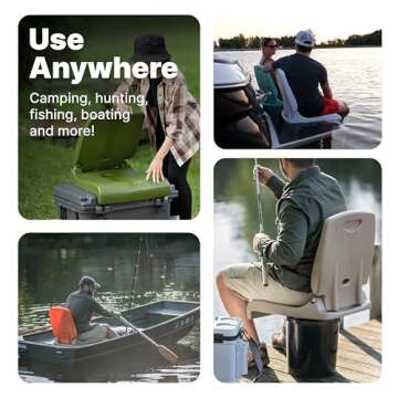 Step2 Foldable Adult Flip Seat, Portable Outdoor Chair for Poolside, Tailgating, Camping, Picnic Cha...