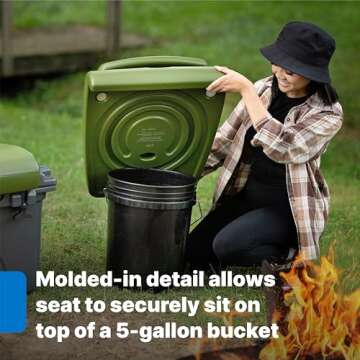 Step2 Foldable Adult Flip Seat, Portable Outdoor Chair for Poolside, Tailgating, Camping, Picnic Chair, Provides Back Support When Sitting on Ground, Olive