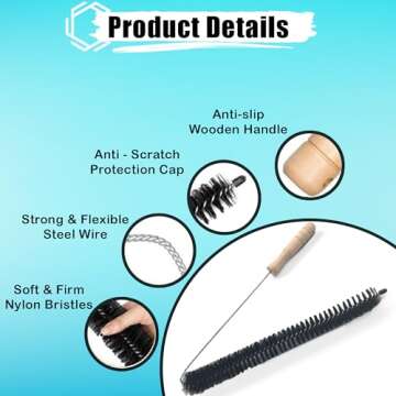 Clothes Dryer Lint Vent Trap Cleaner Brush Gas Electric Fire Prevention Exhaust (1 Pack)