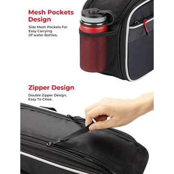 KEMIMOTO Motorcycle Saddlebags: Expandable 24-30L for Mini Bikes