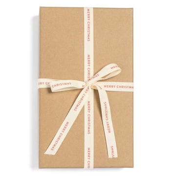 Merry Christmas Custom Ribbon - Sweet Cotton Herringbone