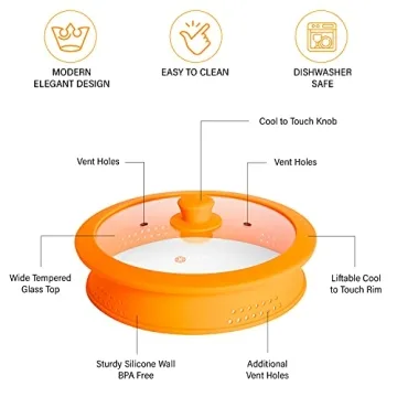 Mikro Innovations Glass Microwave Splatter Cover - Durable and Easy to Clean