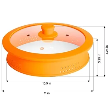 Mikro Innovations Glass Microwave Splatter Cover - Durable and Easy to Clean