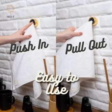 HEFA Towel Hooks, Towel Holder, Dish Towel Holder, Kitchen Organization, Kitchen Towel Hook, Kitchen...