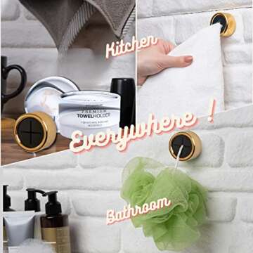 HEFA Towel Hooks, Towel Holder, Dish Towel Holder, Kitchen Organization, Kitchen Towel Hook, Kitchen Towel Holder, Hand Towel Holder, Kitchen Gadgets 8 Pack Eco