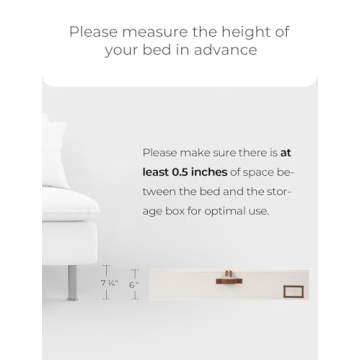 Large Underbed Storage Boxes with Sturdy Structure & Thick Fabric