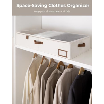 Large Underbed Storage Boxes with Sturdy Structure & Thick Fabric