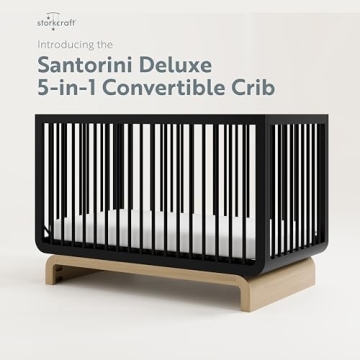 Storkcraft Santorini Deluxe 5-in-1 Crib with Guardrail