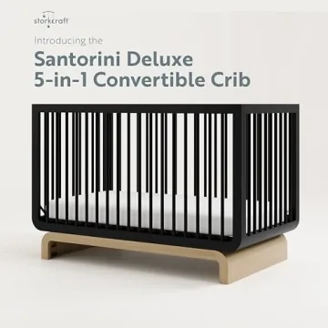 Storkcraft Santorini Deluxe 5-in-1 Crib with Guardrail