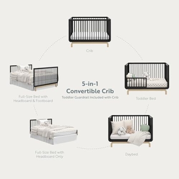 Storkcraft Santorini Deluxe 5-in-1 Crib with Guardrail
