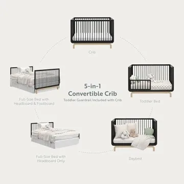 Storkcraft Santorini Deluxe 5-in-1 Crib with Guardrail