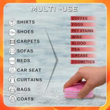 Magical Fiber Stain Remover - Use as Spot Remover- No Dry Cleaning Food, Grease, Coffee Off Laundry, Tea, Fabric, Pet Stains, Stain Remover for Clothes, Carpets, Sofas, Mattress & Upholstery (1 Pack)