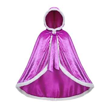Fur Princess Cape for Little Girls 3-4 Years - Purple