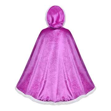 Fur Princess Cape for Little Girls 3-4 Years - Purple