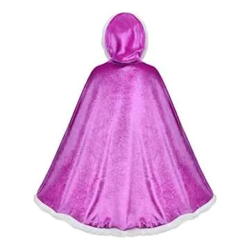 Fur Princess Cape for Little Girls 3-4 Years - Purple