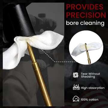 PINGMIC 1400 Gun Cleaning Patches for All Calibers