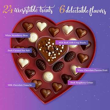 Valentines Chocolate Candy, Valentines Day Assorted Gourmet Belgian Heart Chocolate Truffles, Gifts ...