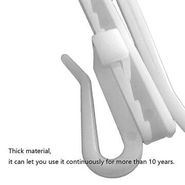 Ailejia 20 pcs Plastic Adjustable Pinch Pleat Hook Ratchet System Depth Pinch Pleat Curtain Tape Window Curtain Hooks Drape for Door Curtain and Shower Curtain (85mm,20pcs)