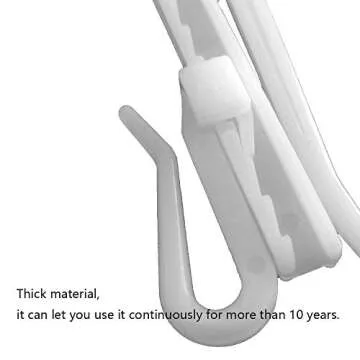 Ailejia 20 pcs Plastic Adjustable Pinch Pleat Hook Ratchet System Depth Pinch Pleat Curtain Tape Window Curtain Hooks Drape for Door Curtain and Shower Curtain (85mm,20pcs)