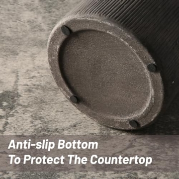 Exquisite Farmhouse Ribbed Vase for Home Decor