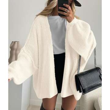 PRETTYGARDEN Women's Stylish Oversized Cardigan Sweater