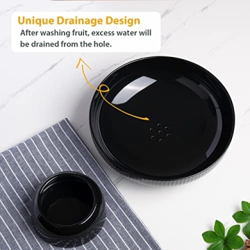 Stylish Magclay Ceramic Fruit Bowl with Drainage Design